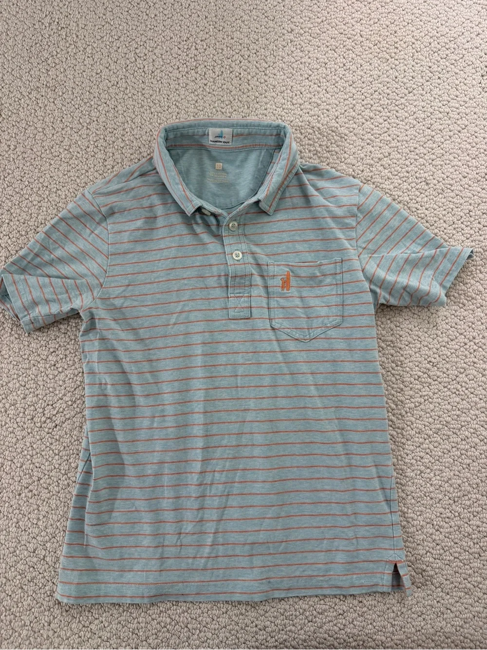 Johnnie-O Striped Polo Shirt with Chest Pocket - Casual Comfort